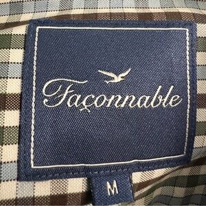 Vintage Men’s Façonnable plaid button-down shirt with chest pocket and loop